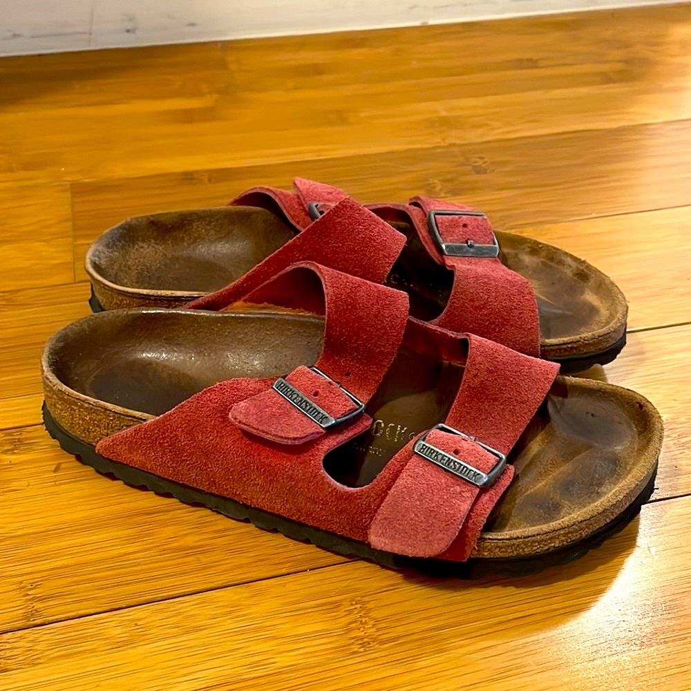 birkenstock® & madewell arizona sandals in barn red - Size 36